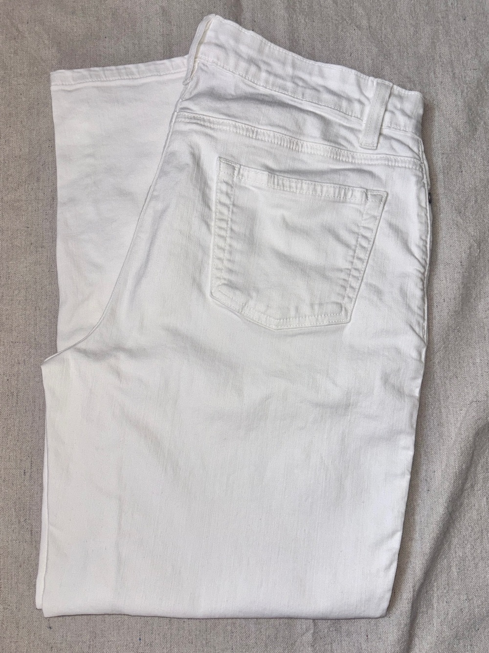 EILEEN FISHER White Denim 5 Pocket Jean High Rise Slim Fit 10P